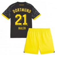 Koszulka piłkarska Borussia Dortmund Donyell Malen #21 Strój wyjazdowy dla dzieci 2023-24 tanio Krótki Rękaw (+ Krótkie spodenki)